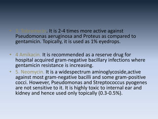 Diomycin Ocular drugs part 1 antibiotics | PPTX