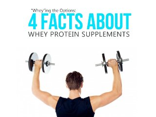 “Whey”ing the Options: 4 Facts About Whey Protein
Supplements
 