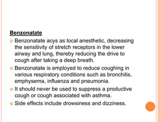 Drugs acting on respiratory system | PPTX