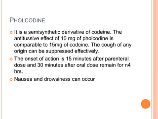 Drugs acting on respiratory system | PPTX