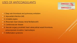 Drugs acting on the blood and blood forming organs | PPTX