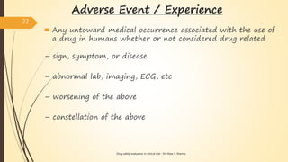 Drug safety evaluation in clinical trial | PPTX