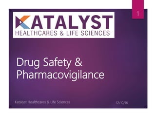 Drug Safety &
Pharmacovigilance
1
 
