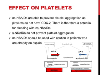 Nsaids Platelets Drugs affecting pain | PDF