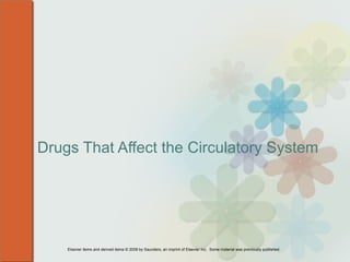 Drugs That Affect the Circulatory System 