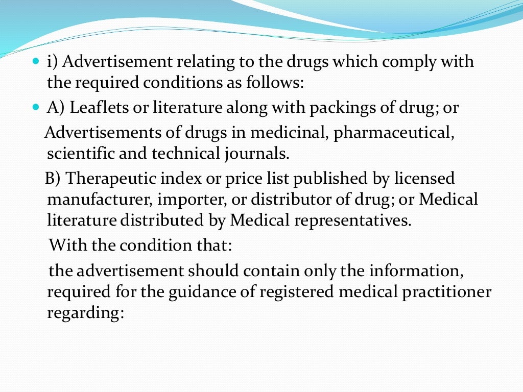 Drugs and magic remedies act 1954 and rules