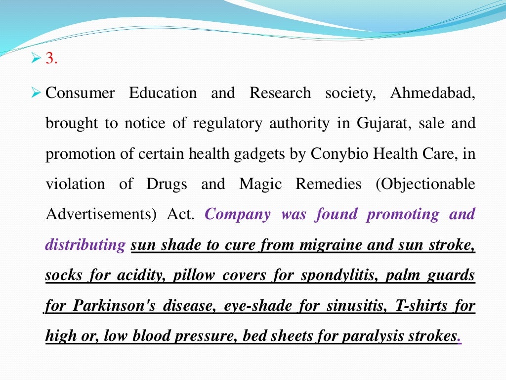 Drugs and magic remedies act 1954 and rules
