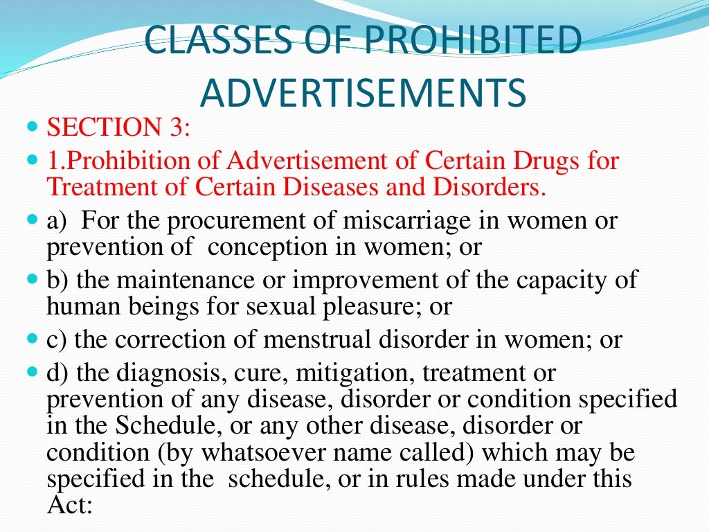 Drugs and magic remedies act 1954 and rules