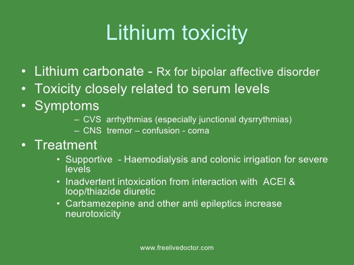 Lithium Carbonate Toxic Dose