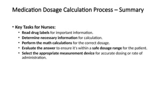 Comprehensive Drug Calculation and Safe Medication Administration for ...