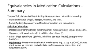 Comprehensive Drug Calculation and Safe Medication Administration for ...