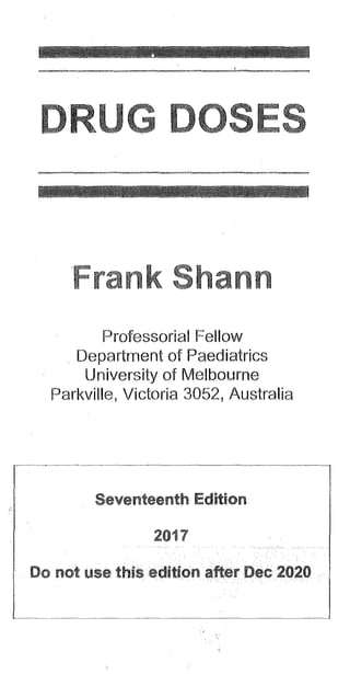 Professorial Fellow
Department of Paediatrics
University of Melbourne
Parkville, Victoria 3052, Australia
Seventeenth Edition
2017
Do not use thie edition after Dec 2020
 