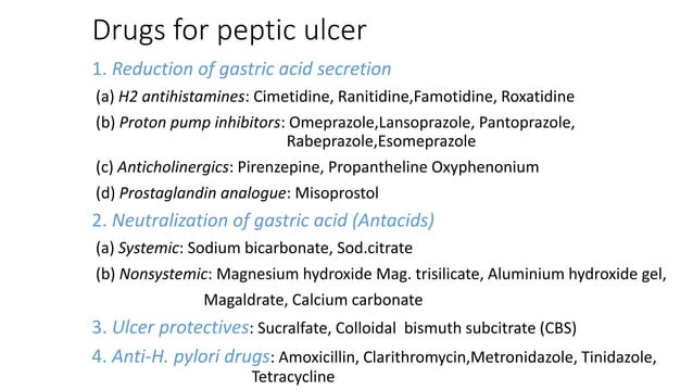 How Much Is Ulcer Drugs In Usa Drugs for peptic ulcer - Copy.pptx