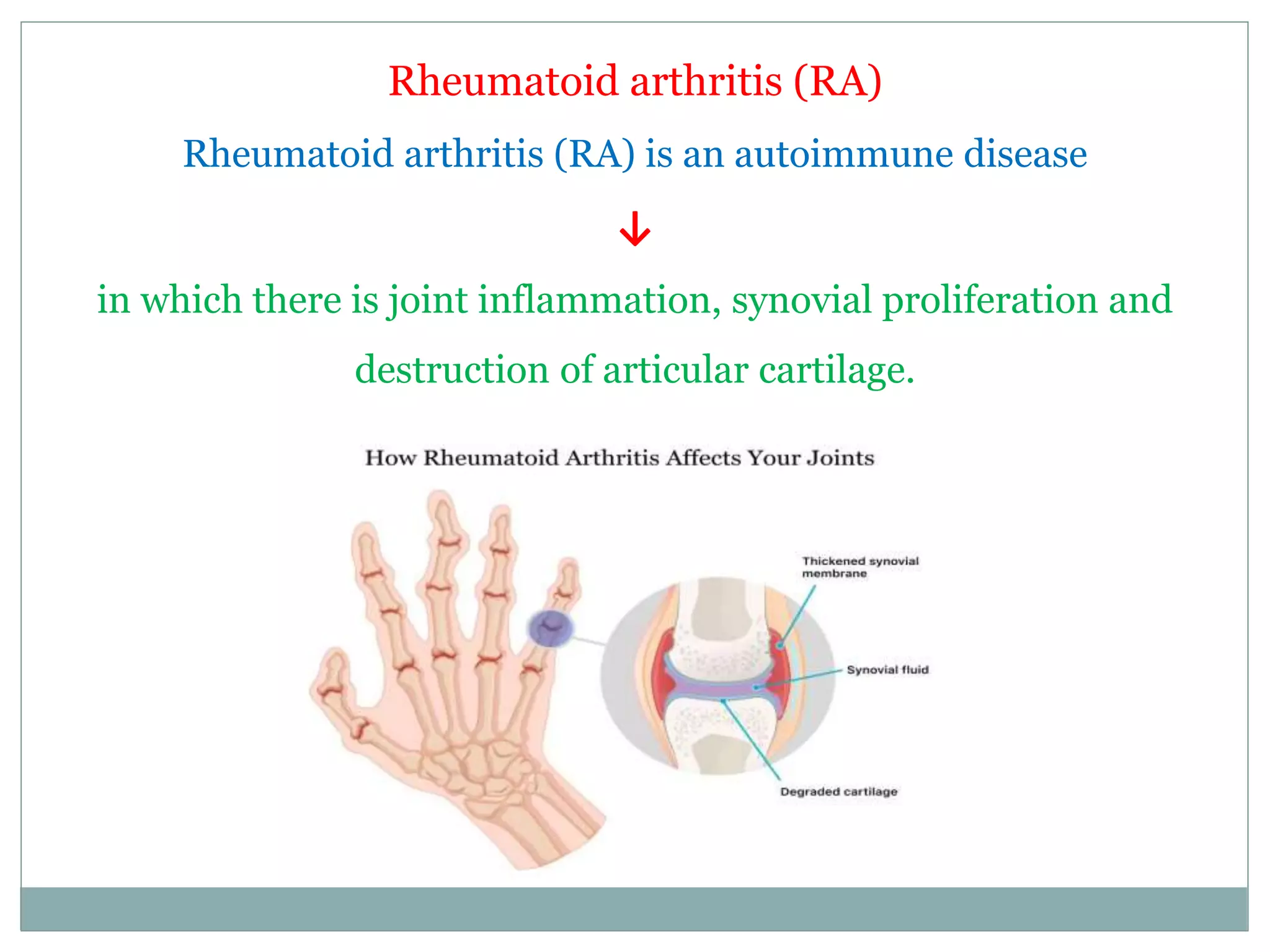 Drugs for Rheumatoid Arthritis | PPTX