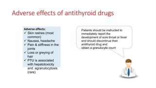 Ptu Rash Drugs for thyroid and parathyroid disorders | PPTX