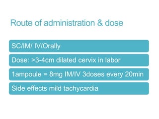 Drugs in obstetrics | PPTX
