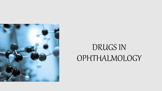 DRUGS IN
OPHTHALMOLOGY
 
