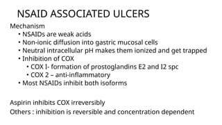 Weak Nsaids Comprehensive Pharmacological Management of Peptic Ulcer Disease and ...
