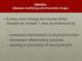 Drugs in rheumatology | PPTX