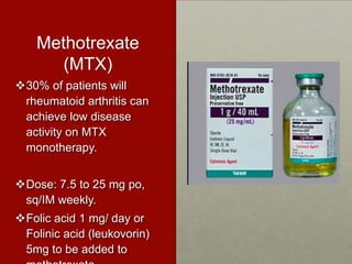 Mtx Injeksi Drugs in rheumatology | PPTX