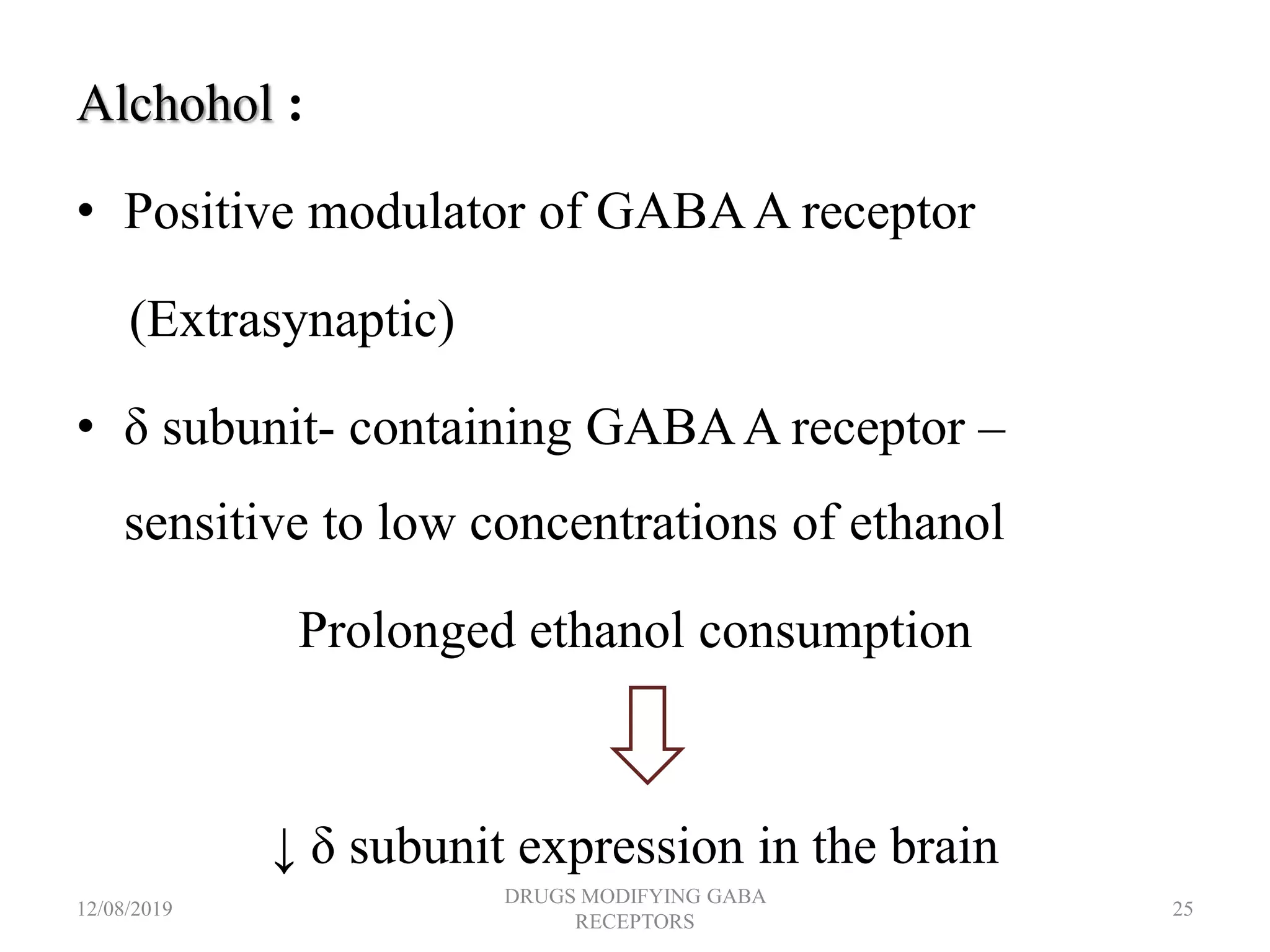 Drugs modifying GABA receptors | PPTX