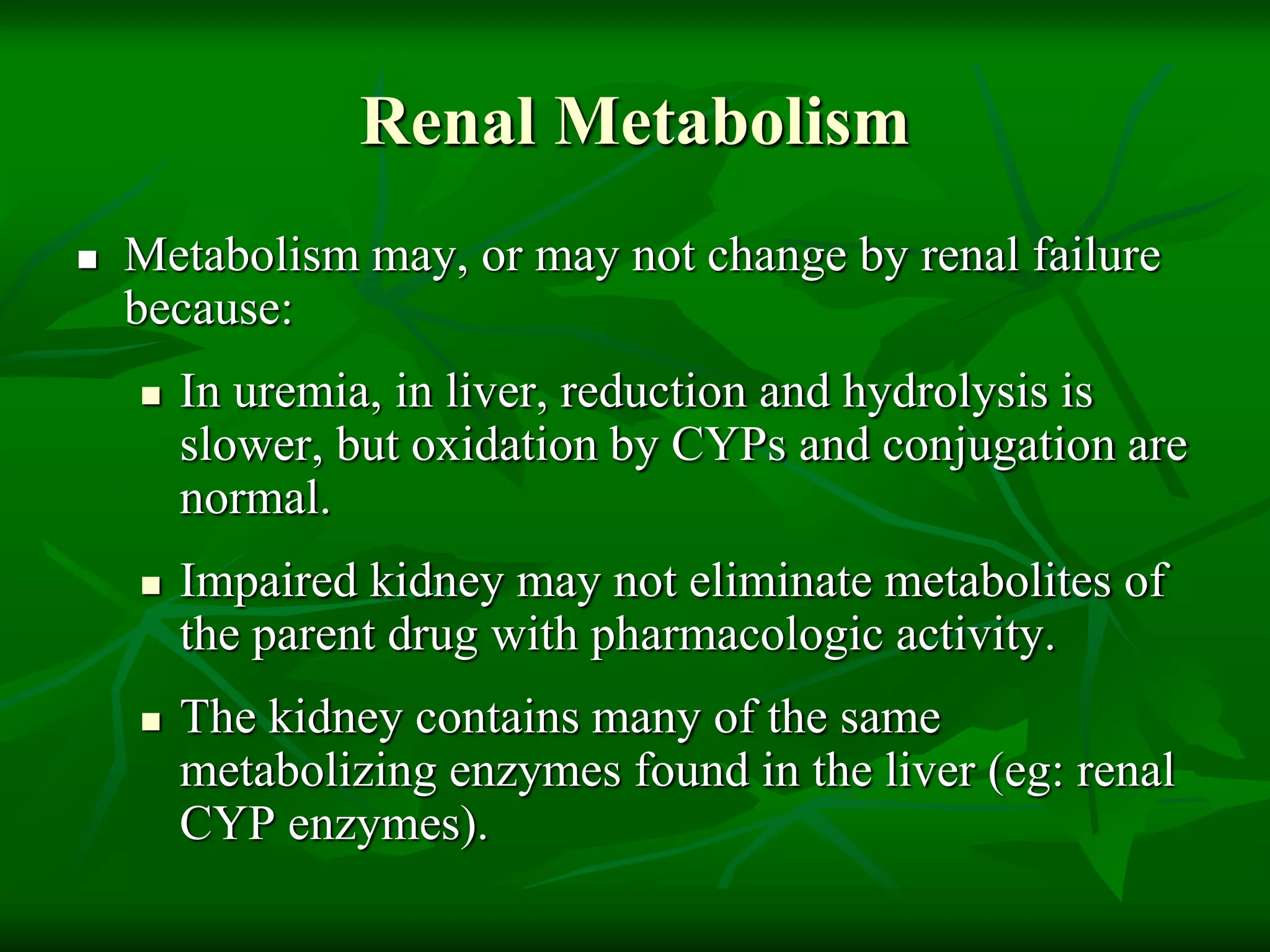 Drugs pharmacology in kidney disease | PPTX