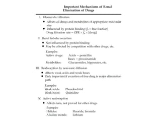 Drugs pharmacology in kidney disease | PPTX