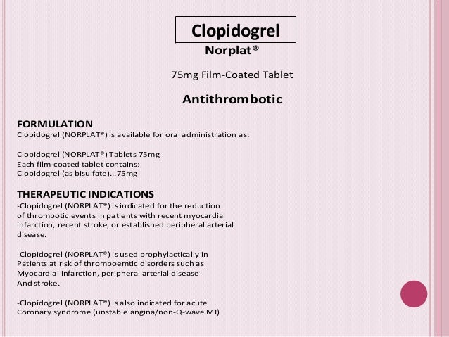 clopidogrel used for stroke