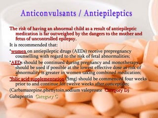 gabapentin pregnancy folic acid