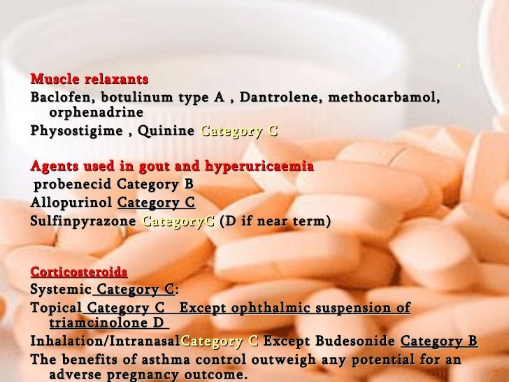 Drugs safety in pregnancy