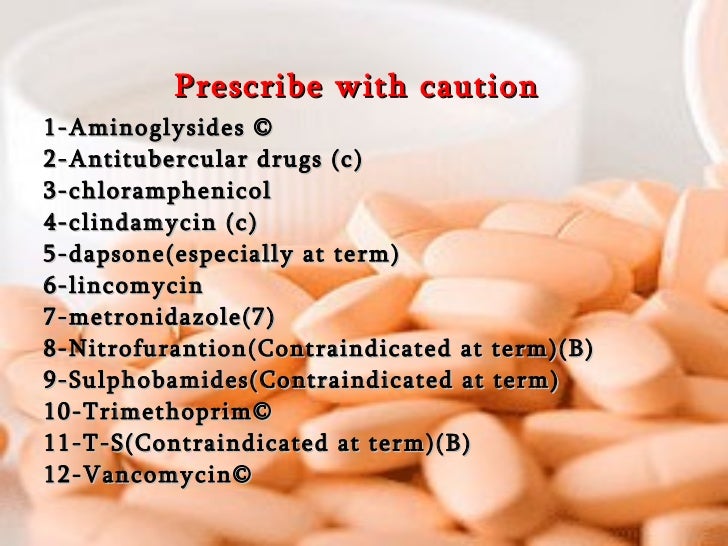 Drugs safety in pregnancy