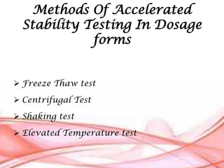 Drug stability | PPTX