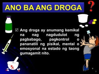 drugs essay tagalog