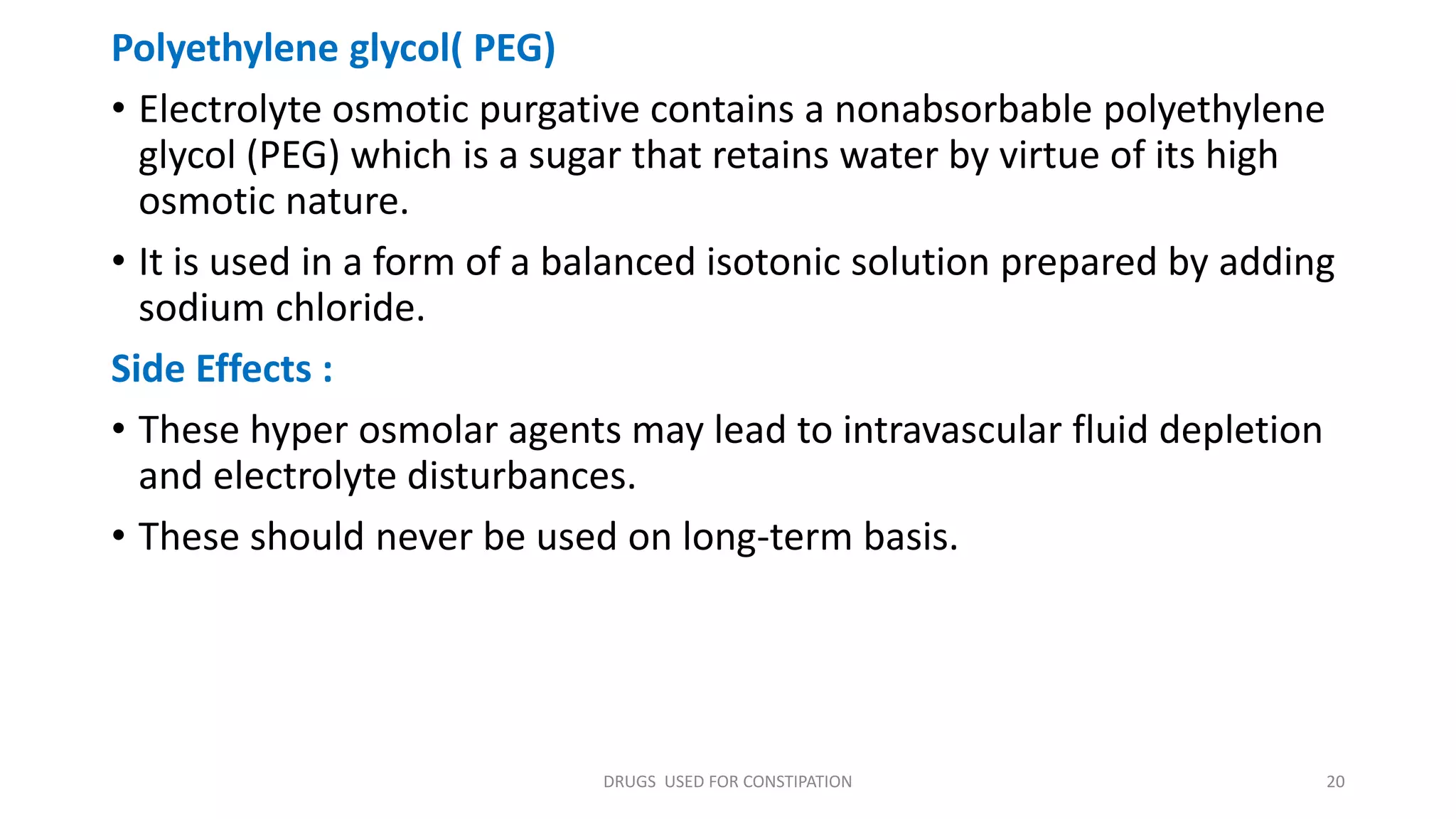 DRUGS USED FOR CONSTIPATION.pptx | Digestive Disorders | Diseases and ...