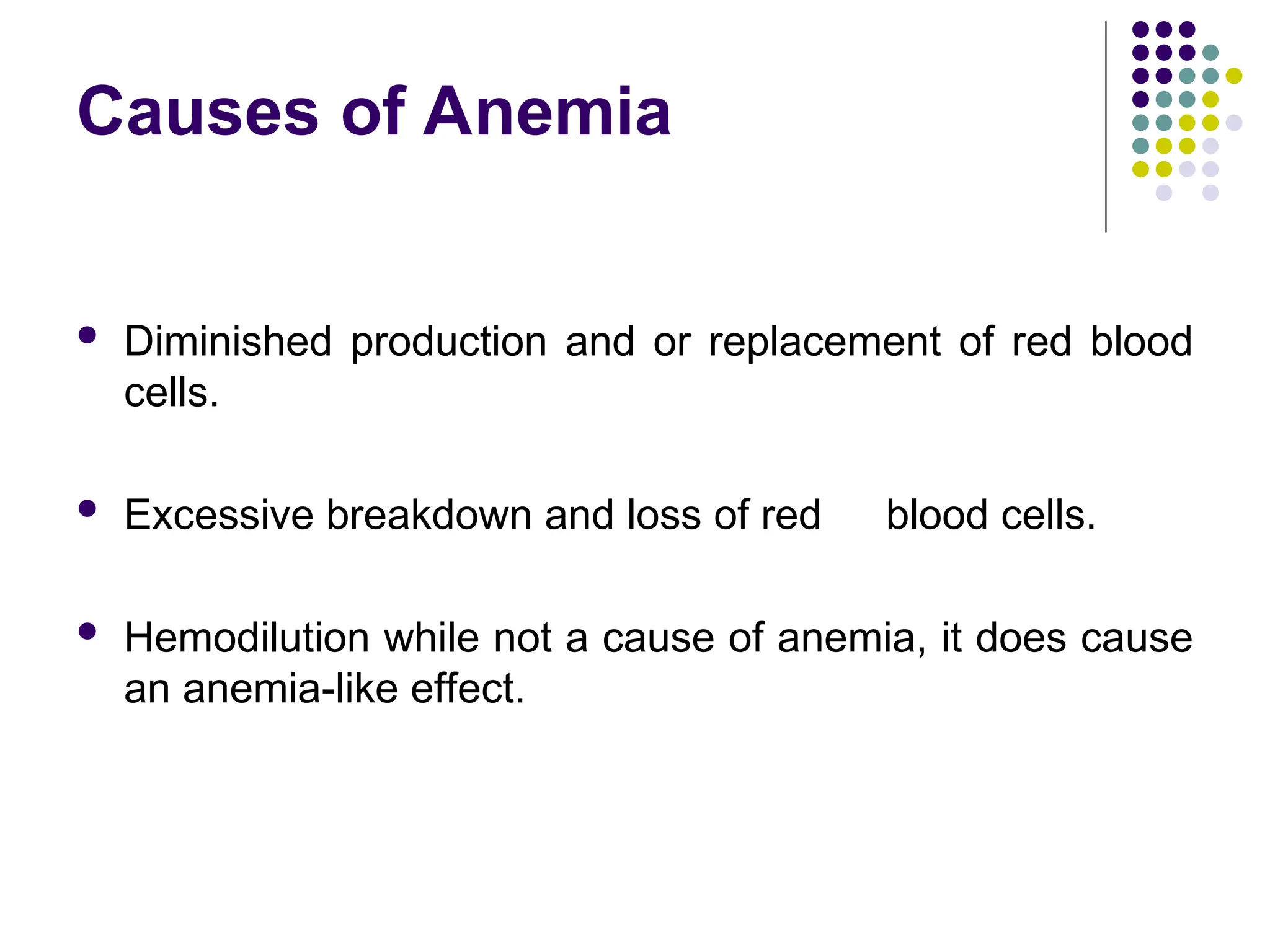 Excessive Rbc Breakdown drugs used in Anemia. Diminished production and or replacement of red ...