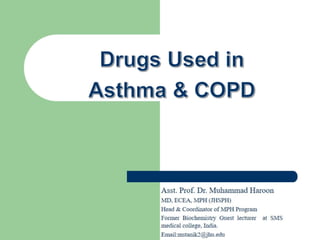 Drugs used in asthma & COPD (Pharmacology)