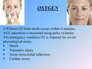 Emergency O2 Sat Drugs used in emergency and operation theatre | PPTX