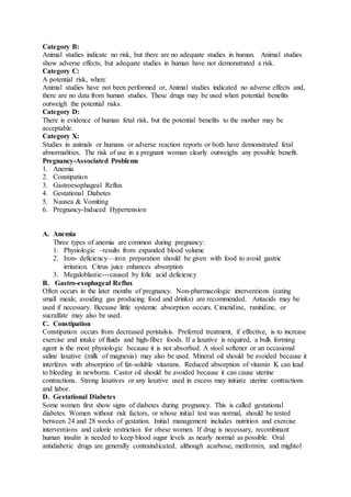 Drugs used in lactation and pregnacy | DOCX | Pregnancy | Reproductive