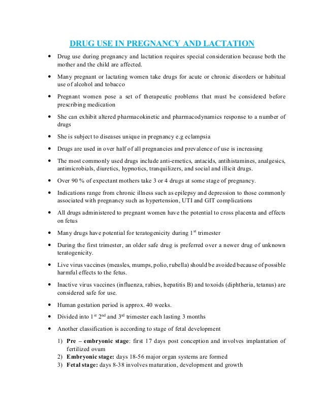 General Prescribing Guidelines For Pregnancy And Breastfeeding PregnancyWalls