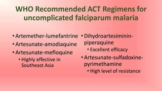 Drugs used in treatment of malaria | PPTX