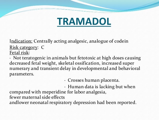Tramadol indication and contraindication