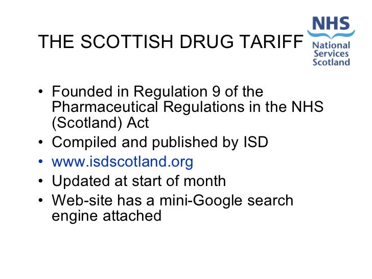The Scottish Drug Tariff