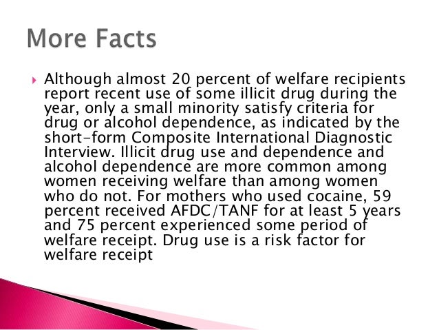 Arguments for welfare drug testing picture