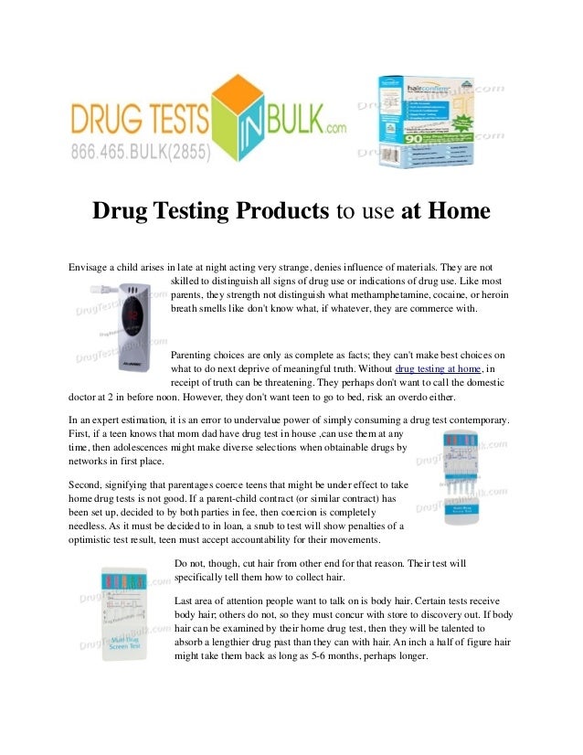 Drug testing products to use at home