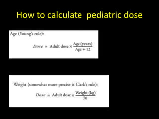 How to calculate pediatric dose
 