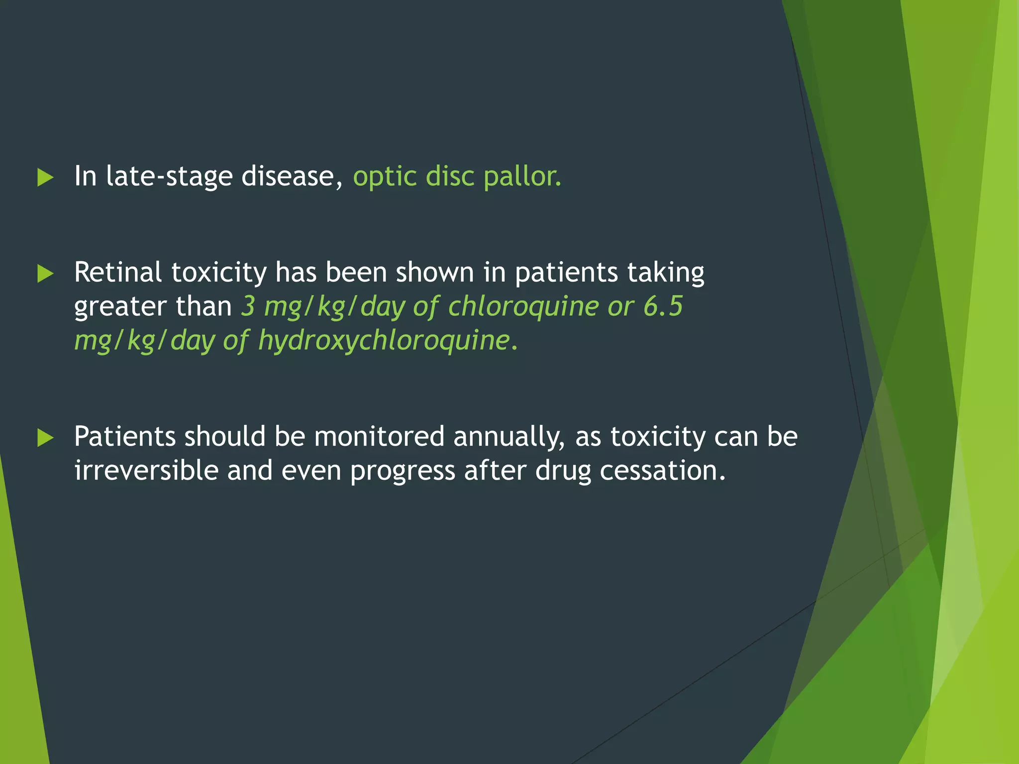 Drug toxicity of posterior segment of eye | PPTX