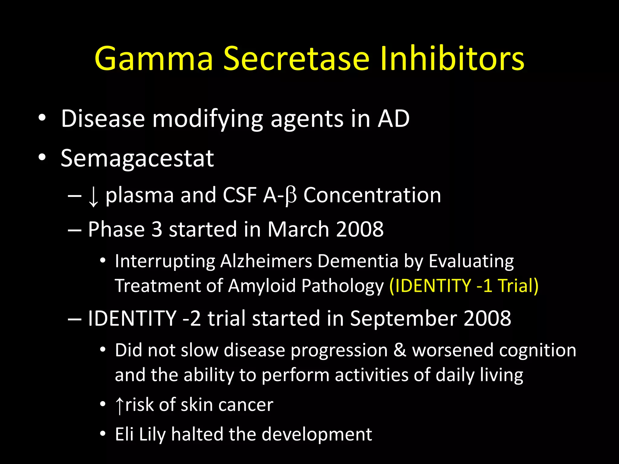 Drug treatment of alzheimers disease | PPTX