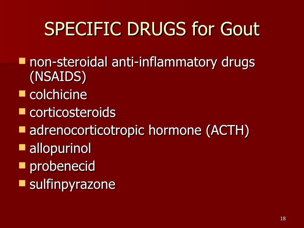 Drug Treatment Of Gout