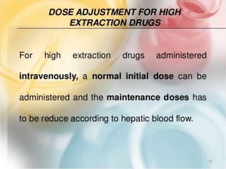 Drug use in hepatic and renal impairment | PPTX