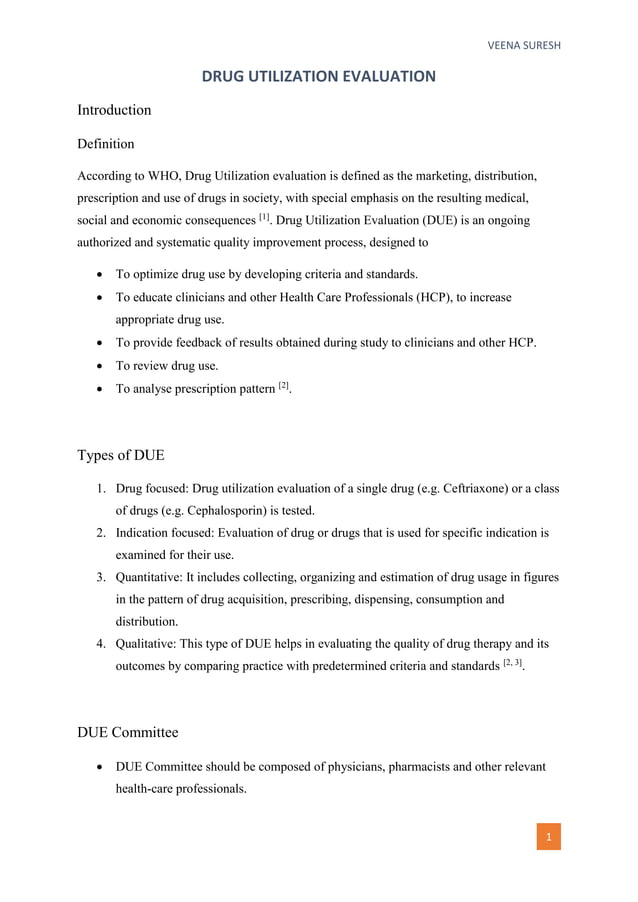 Drug utilization evaluation PDF